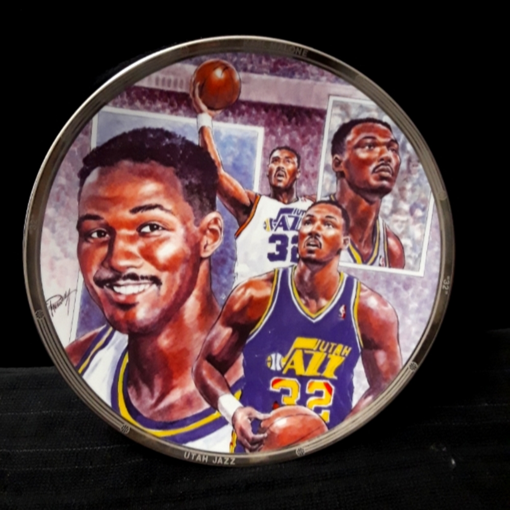 NBA Utah Jazz Karl Malone Collector Plate